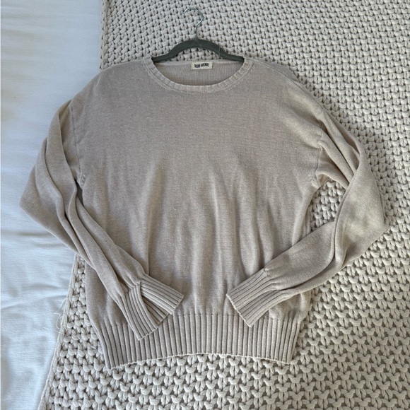 Djerf Avenue Beige Knit Sweater - Picture 1 of 2